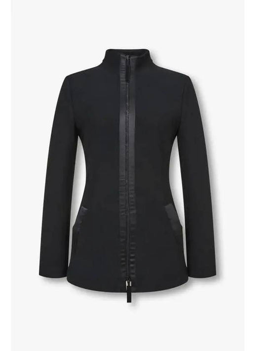 Women s Silk Trim Zip Up Blazer Black - GIORGIO ARMANI - BALAAN 1