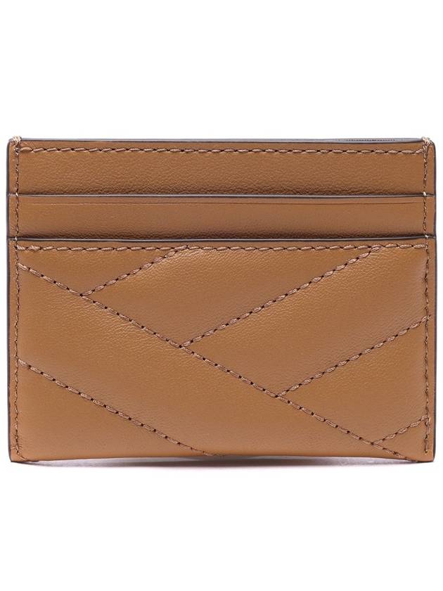 Kira Chevron Logo Card Wallet Brown - TORY BURCH - BALAAN 5