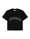 Cropped Arch Logo Short Sleeve T Shirt Black - PEOPLE OF THE WORLD - BALAAN 2