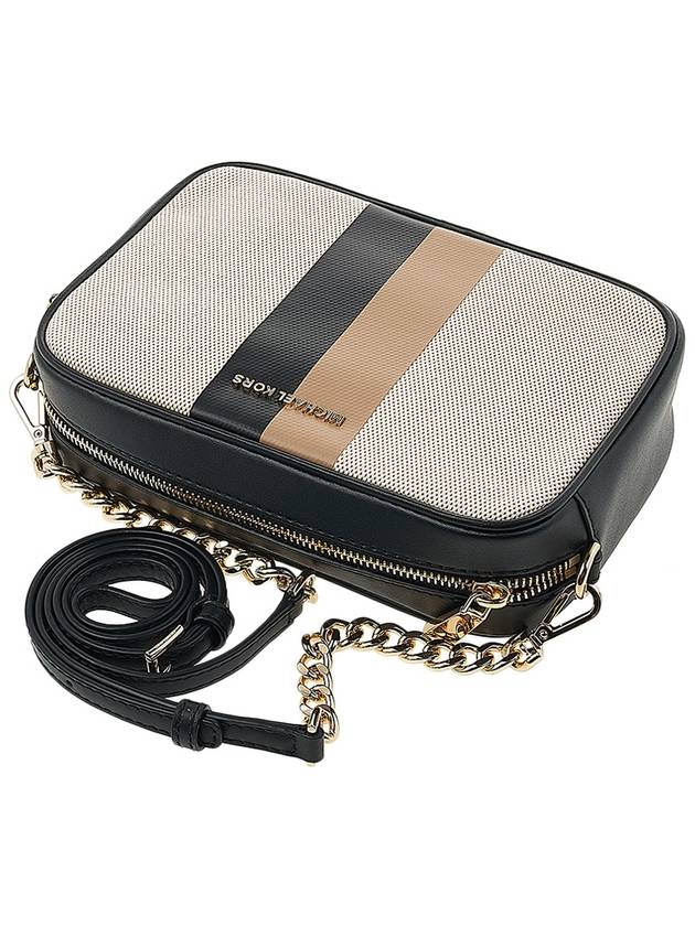 Women's Stripe Detail Camera Cross Bag Beige - MICHAEL KORS - BALAAN 5