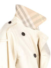 Short Gabardine Trench Coat Ivory - BURBERRY - BALAAN 6