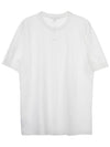 Center Front Stripes Short Sleeve T-Shirt White - Y-3 - BALAAN 3