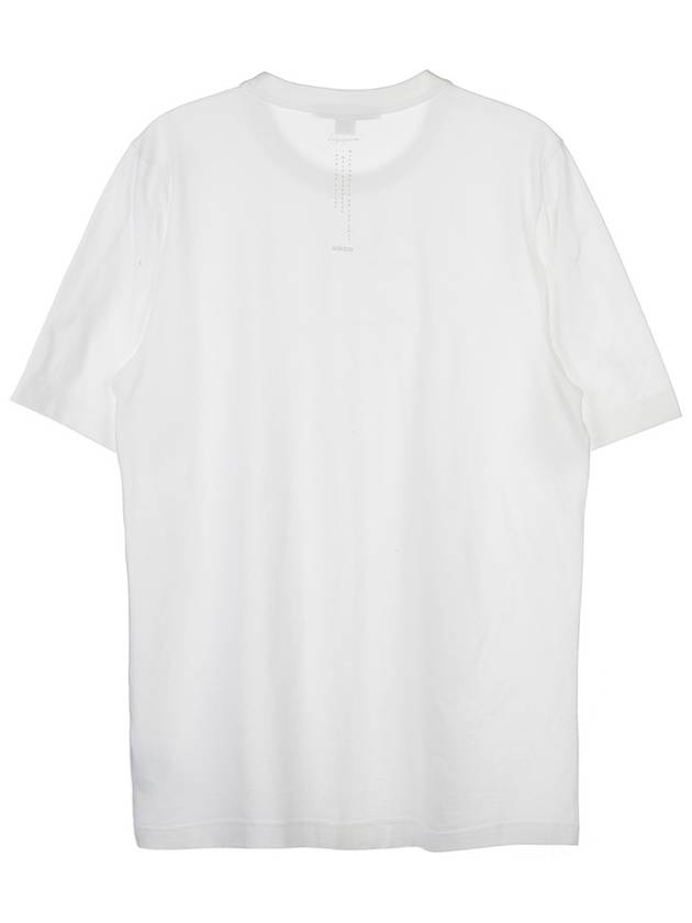 Center Front Stripes Short Sleeve T-Shirt White - Y-3 - BALAAN 3