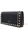 Women s Valentino RW2P0372BOL Black Calfskin Gold Rockstud Chain Cross Bag gt 2WAY Gangbuk used luxury goods - VALENTINO - BALAAN 4