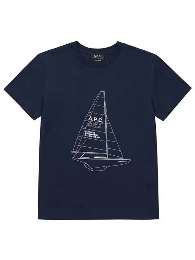 Jeannot Short Sleeve T-Shirt Navy - A.P.C. - BALAAN 3