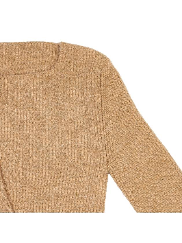 La Maille Pau Asymmetric Cardigan Beige - JACQUEMUS - BALAAN 5