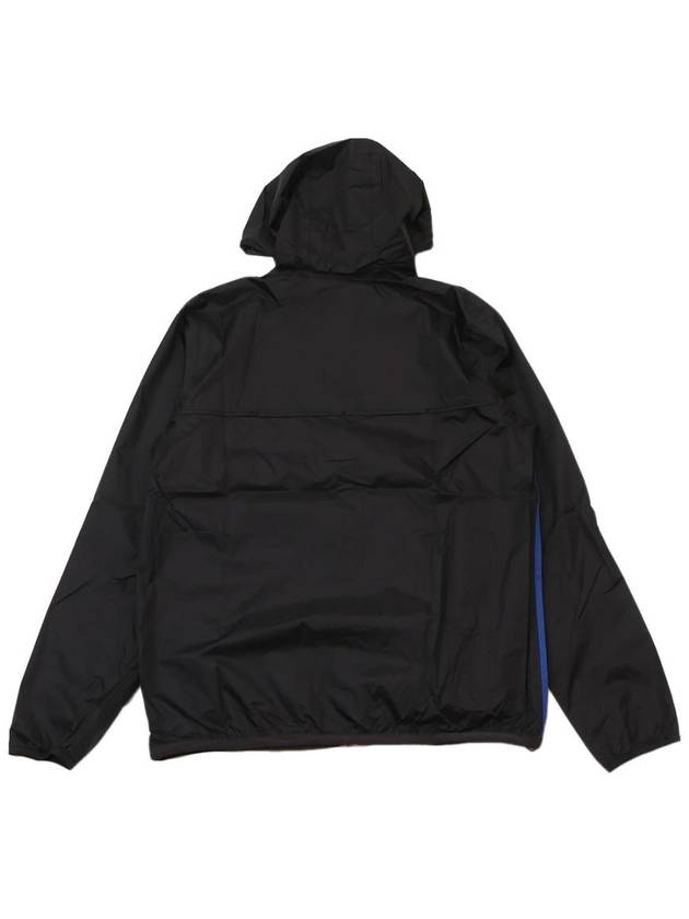 Logo Print Full Zip-Up Windbreaker Blue Black - COMME DES GARCONS - BALAAN 5