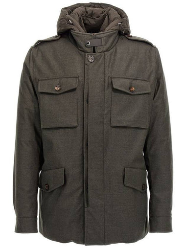 Moorer Dark Green Down Jacket - MOORER - BALAAN 1