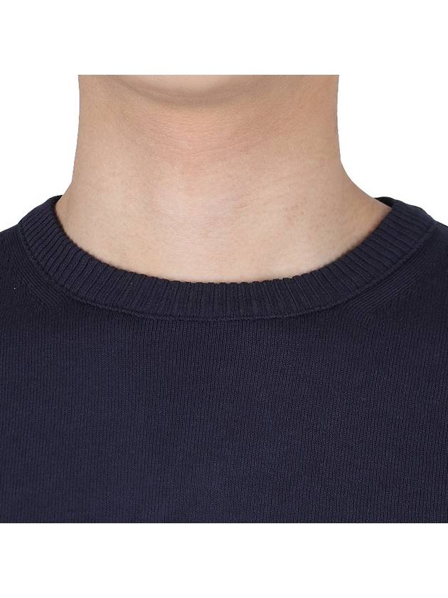 Lens Wappen Cotton Knit Top Navy - CP COMPANY - BALAAN 7