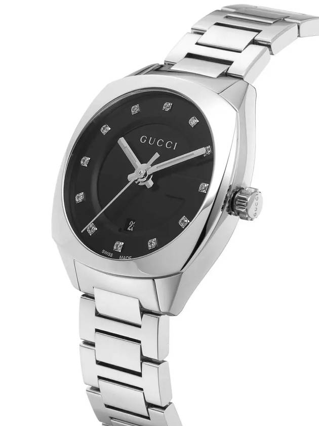 Women G Timeless Black Dial Metal Watch Silver - GUCCI - BALAAN 4