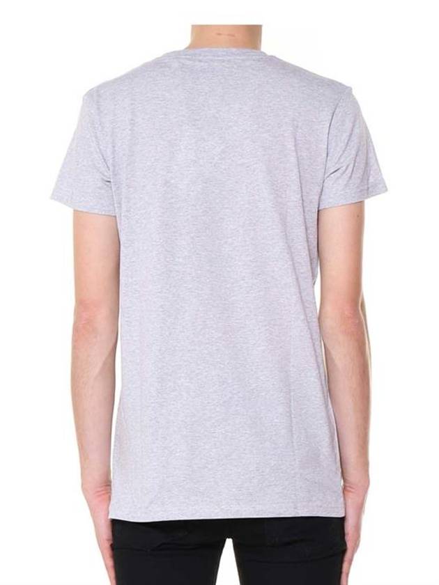 Logo Print Short Sleeve T-shirt Grey - BALMAIN - BALAAN 5