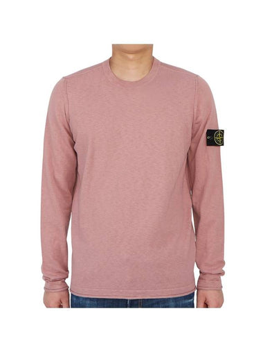 Wappen Patch Crew Neck Knit Top Pink - STONE ISLAND - BALAAN 1