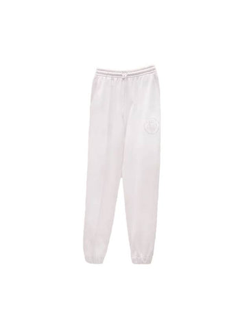 Women's Embroidered Jogger Track Pants White - HERMES - BALAAN 1