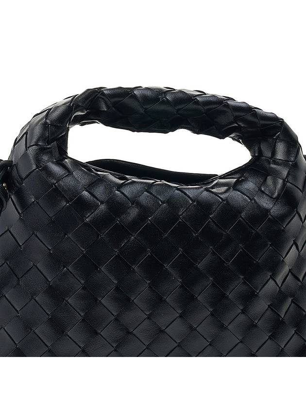 Intrecciato Mini Hop Tote Bag Black - BOTTEGA VENETA - BALAAN 9