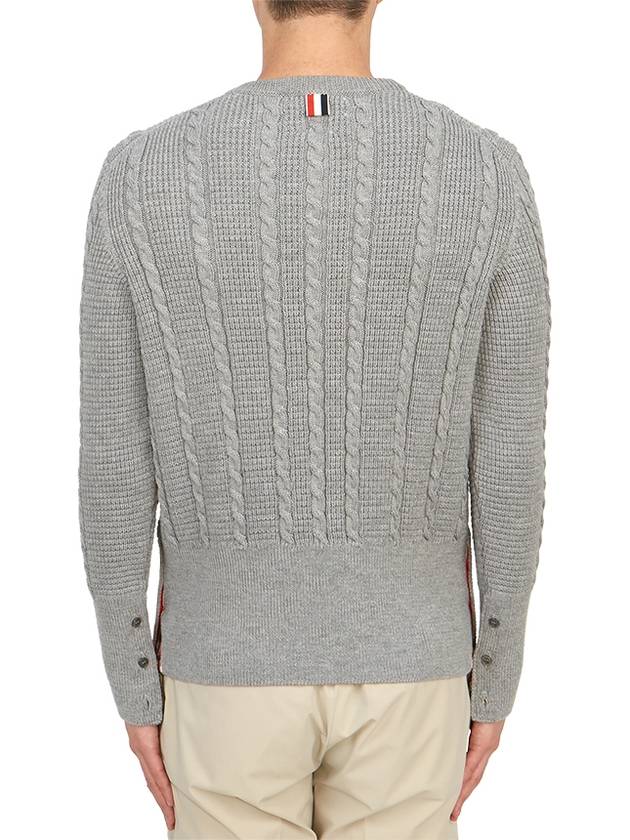 RWB Cable Wool Knit Top Grey - THOM BROWNE - BALAAN 5