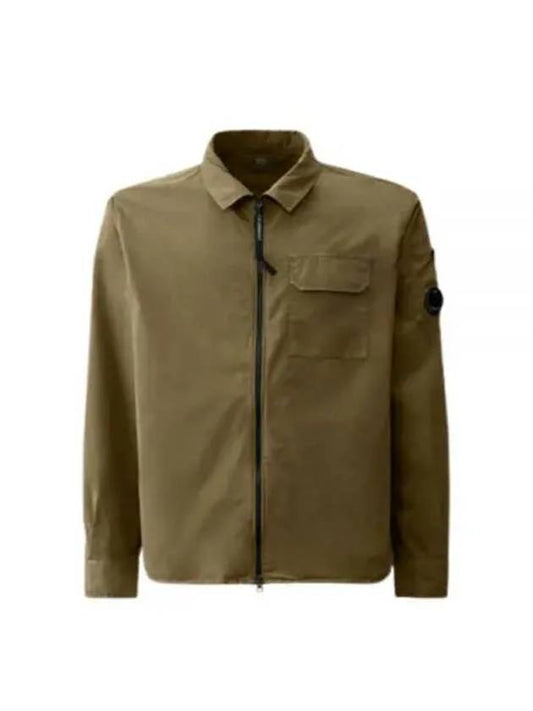 Shirt Southern Gabardine Zipped Shirt 16CMSH158A 002824G 683 Gabardine Zipped Shirt - CP COMPANY - BALAAN 2