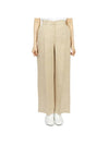 Malizia Linen Wide Pants Ivory - MAX MARA - BALAAN 2