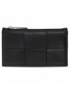 Maxi Intrecciato Zipper Coin Purse Black - BOTTEGA VENETA - BALAAN 2