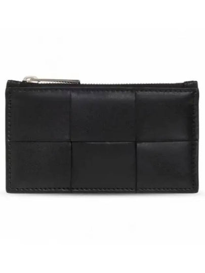 Maxi Intrecciato Zipper Coin Purse Black - BOTTEGA VENETA - BALAAN 2