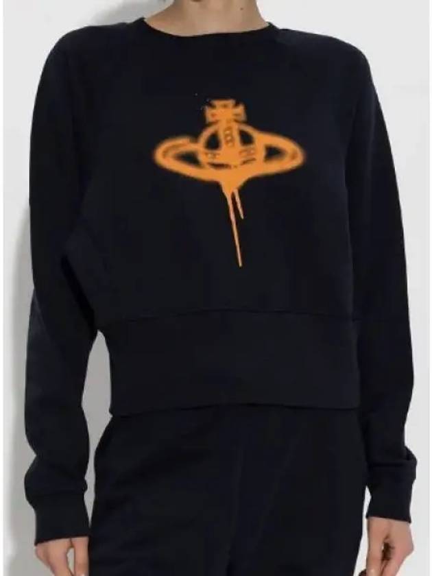 Spray ORB Logo Sweatshirt Navy - VIVIENNE WESTWOOD - BALAAN 2