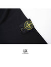 Logo Patch Round Neck Knit Top Black - STONE ISLAND - BALAAN 6