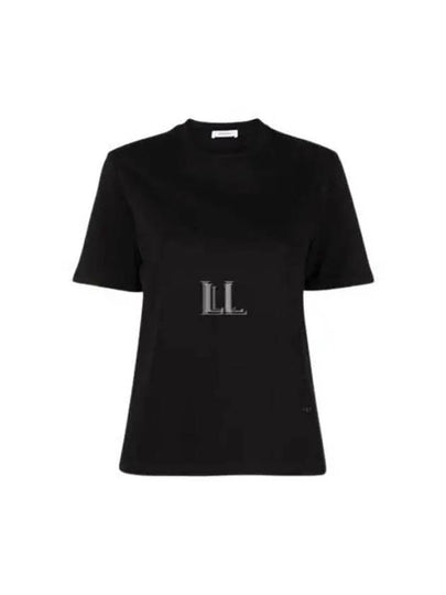 Logo Crew Neck Short Sleeve T-Shirt Black - SALVATORE FERRAGAMO - BALAAN 2