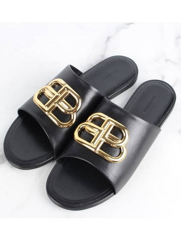 Gold logo mule slippers 36 - BALENCIAGA - BALAAN 1