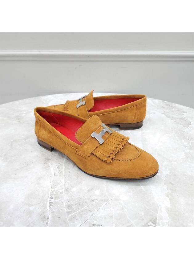 Lux You 37 5 Royal loafer suede gold silver decoration - HERMES - BALAAN 3