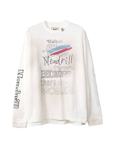 Scale Distressed Long Sleeve T-Shirt White - MAISON MIHARA YASUHIRO - BALAAN 1