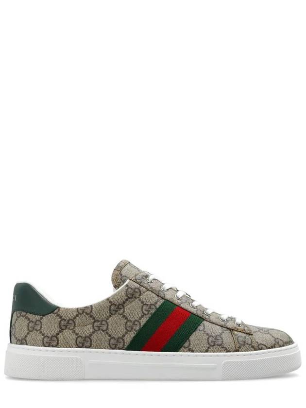 Ace GG Supreme Low Top Sneakers Beige - GUCCI - BALAAN 2