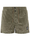 Logo Patch Nylon Metal Swim Shorts Green - STONE ISLAND - BALAAN.