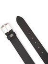 Interlocking G Detail Leather Belt Black - GUCCI - BALAAN 4