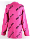 Women s Multi Logo Wool Over Cardigan - BALENCIAGA - BALAAN 4