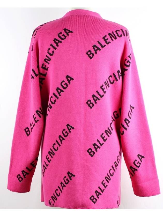 Women s Multi Logo Wool Over Cardigan - BALENCIAGA - BALAAN 4