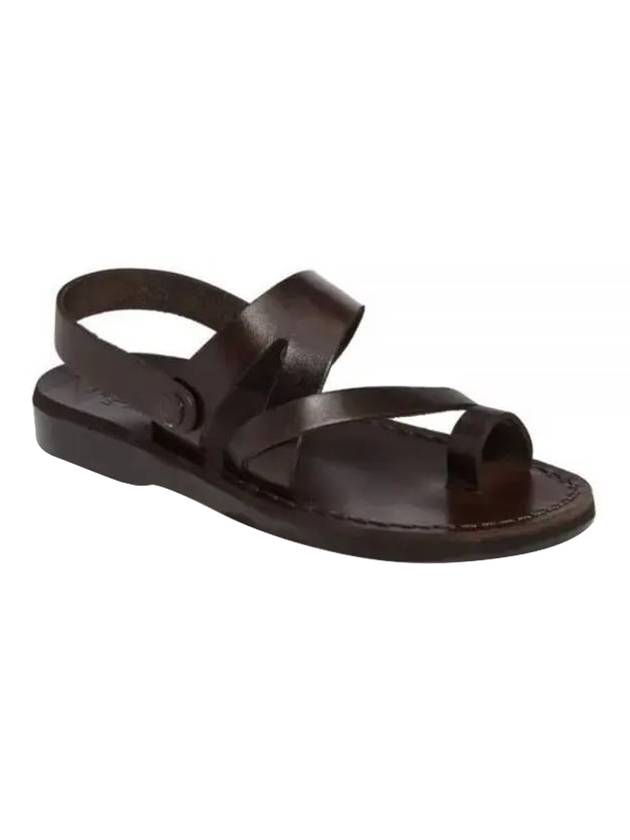 Benjamin Leather Slingback Sandals Brown - JERUSALEM - BALAAN 1