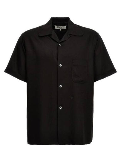 Twill Vacation Short Sleeve Shirt Black - MAISON MARGIELA - BALAAN 2