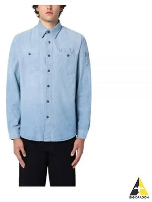 Indigo Chambray Long Sleeve Shirt Light Blue - POLO RALPH LAUREN - BALAAN 2