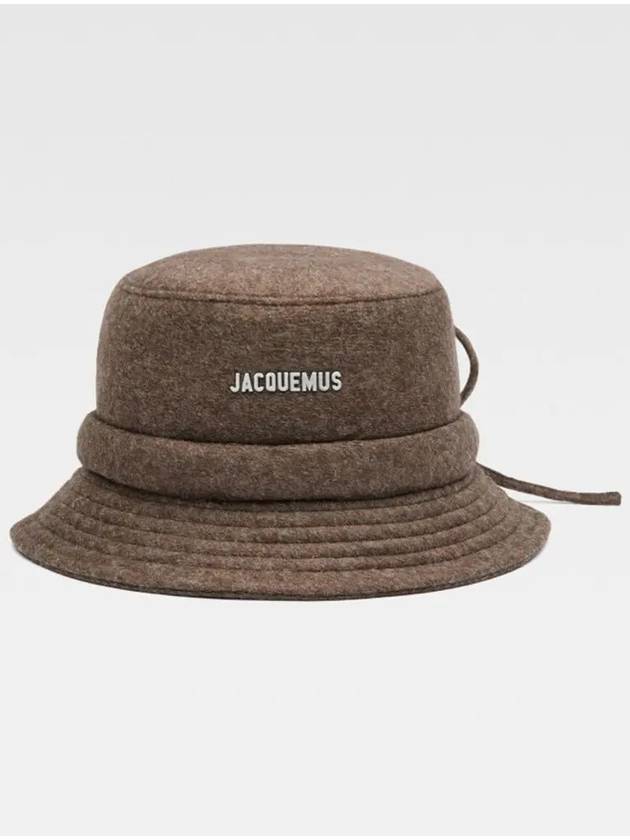 Le Bob Gadjo Bow Bucket Hat Dark Brown - JACQUEMUS - BALAAN 2