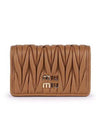 Matelasse Nappa Leather Half Wallet Brown - MIU MIU - BALAAN 2