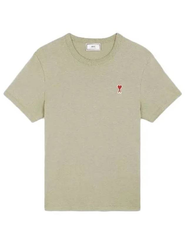 Logo Patch Short Sleeve T-Shirt Sage Green - AMI - BALAAN 1