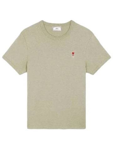 Logo Patch Short Sleeve T-Shirt Sage Green - AMI - BALAAN 1