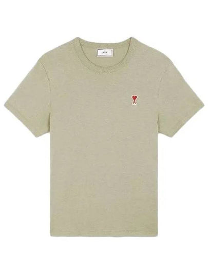 Logo Patch Short Sleeve T-Shirt Sage Green - AMI - BALAAN 2