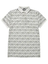 KV Regular Fit Print Polo Shirt JL Micro Bridge Grey - J.LINDEBERG - BALAAN 6