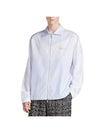 Couture Zipped Long Sleeve Shirt Blue - DIOR - BALAAN 1