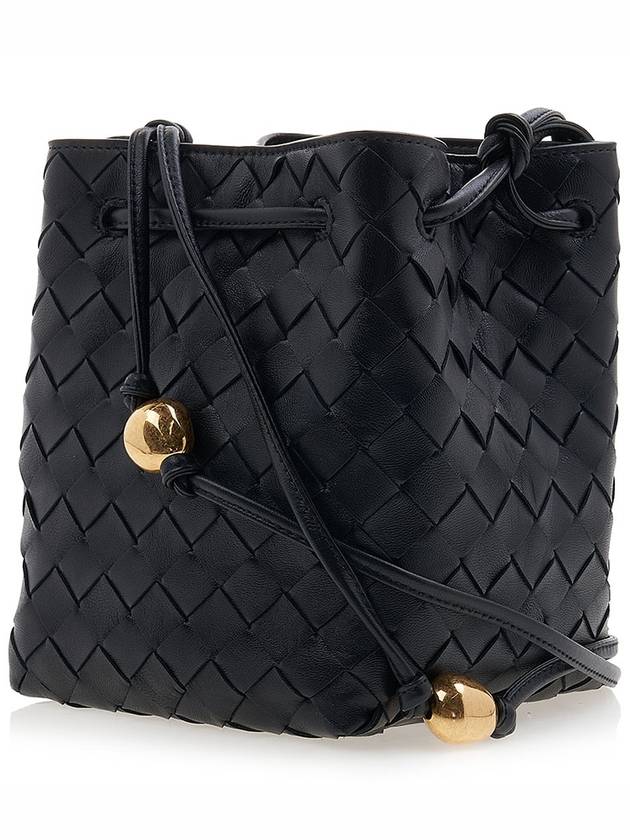 Intrecciato Small Bucket Bag Black - BOTTEGA VENETA - BALAAN 3