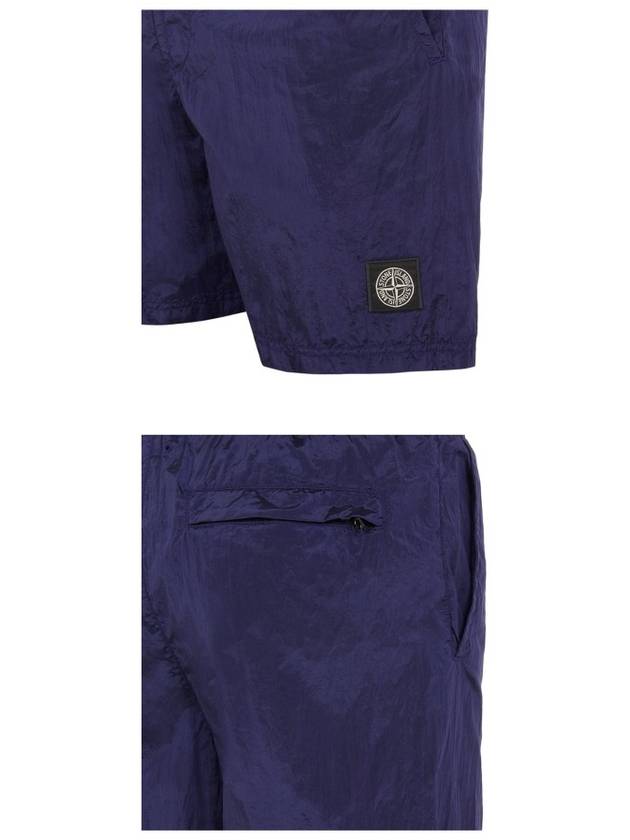 Men's Logo Patch Nylon Metal Swim Shorts Blue - STONE ISLAND - BALAAN 6