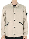 Men's Garment Dyed Crinkle Reps Nylon Shirt Jacket Dove Grey - STONE ISLAND - BALAAN 3