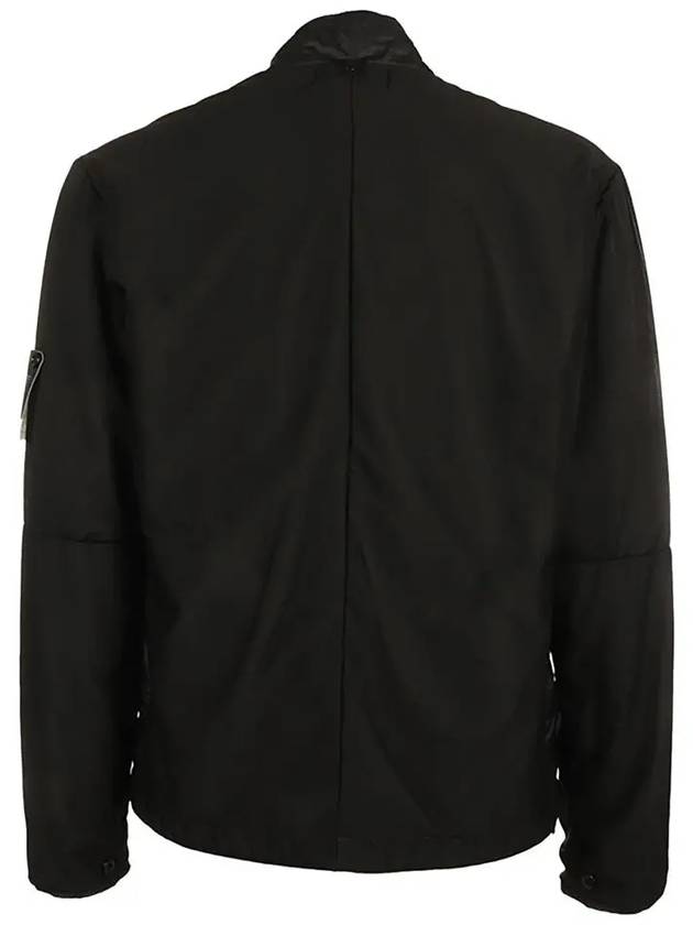 Shadow Waffen Patch Linen Mesh Zip-up Jacket Black - STONE ISLAND - BALAAN 4