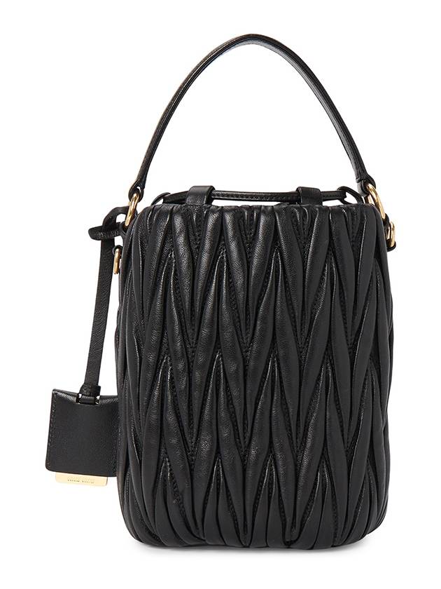 Matelasse Nappa Leather Bucket Bag Black - MIU MIU - BALAAN 4