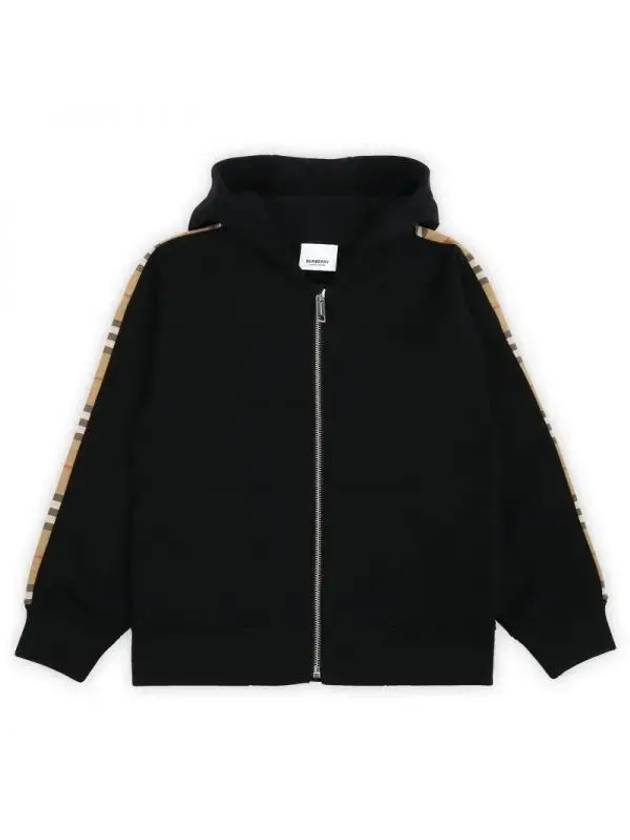 Kids Cotton Zip-Up Hoodie Black - BURBERRY - BALAAN 1